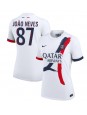 Billige Paris Saint-Germain Joao Neves #87 Bortedrakt Dame 2024-25 Kortermet